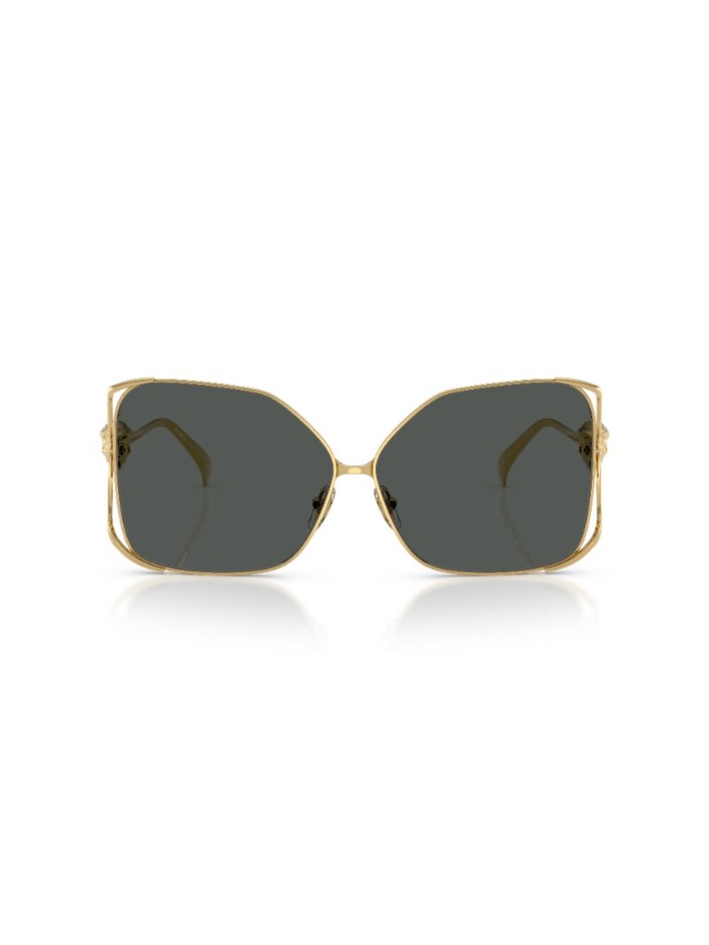 New Versace Women's Sunglasses Gold Grey Lens Metal Frame VE2288 100287 62